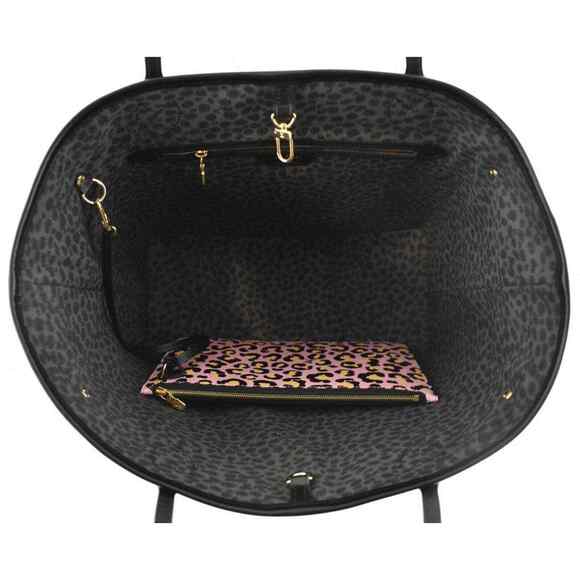 Louis Vuitton Neverfull MM Wild At Heart Black White Tote Handle Shoulder Bag - Picture 11 of 13